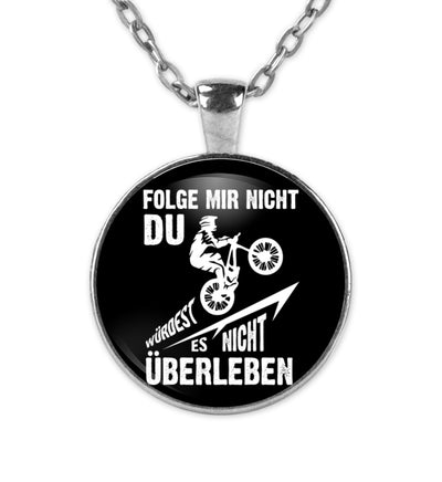 Folge Mir Nicht - Halskette mit Anhänger mountainbike Silber