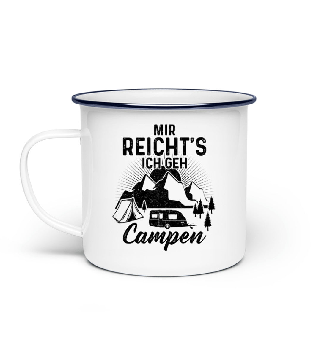 Mir reichts ich geh Campen - Emaille Tasse camping Default Title