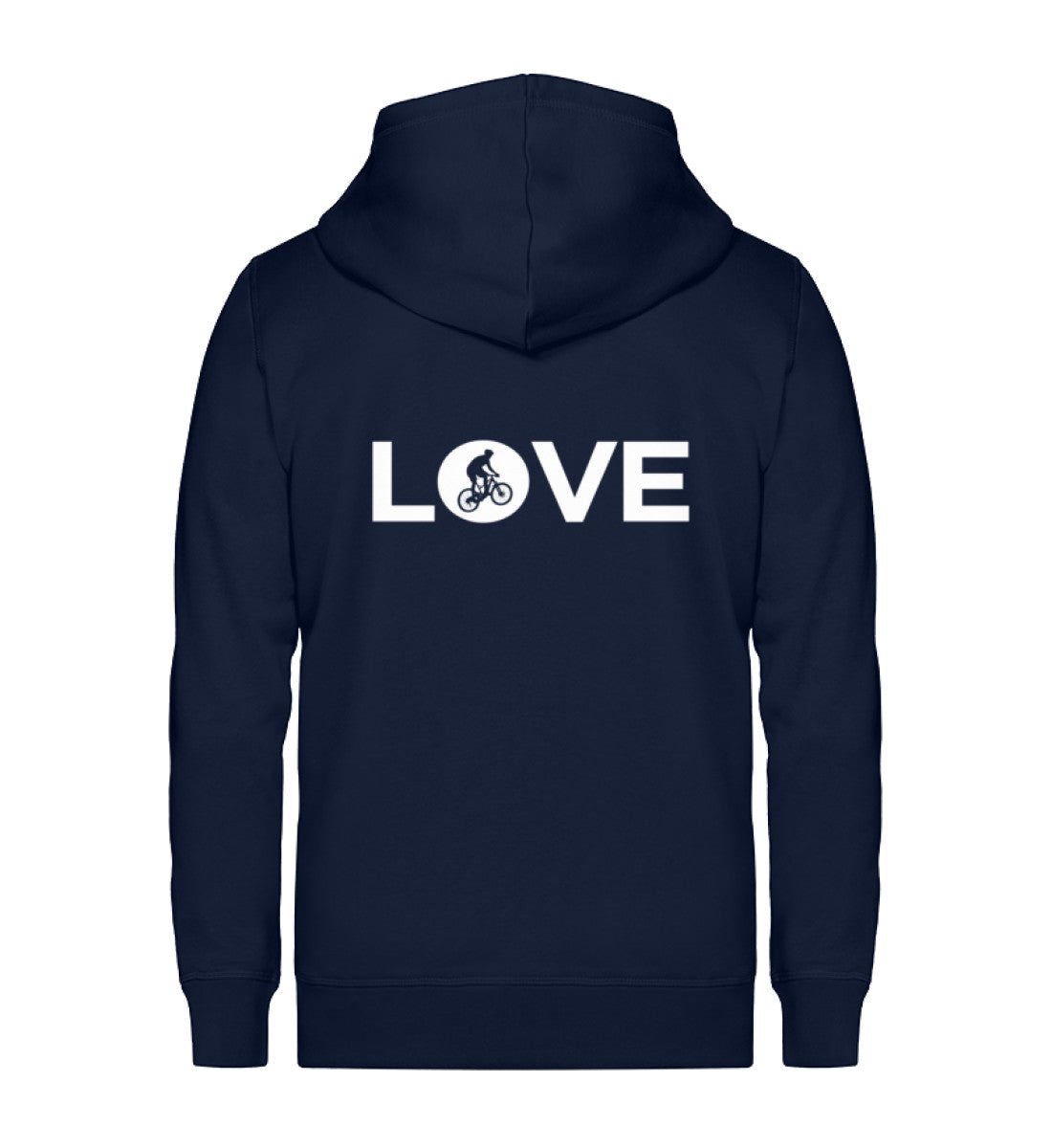 LOVE - Mountainbiker - Radfahrer - Unisex Premium Organic Sweatjacke fahrrad mountainbike Navyblau