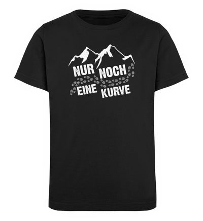 Nur noch eine Kurve - (B.W.) - Kinder Premium Organic T-Shirt berge wandern Schwarz