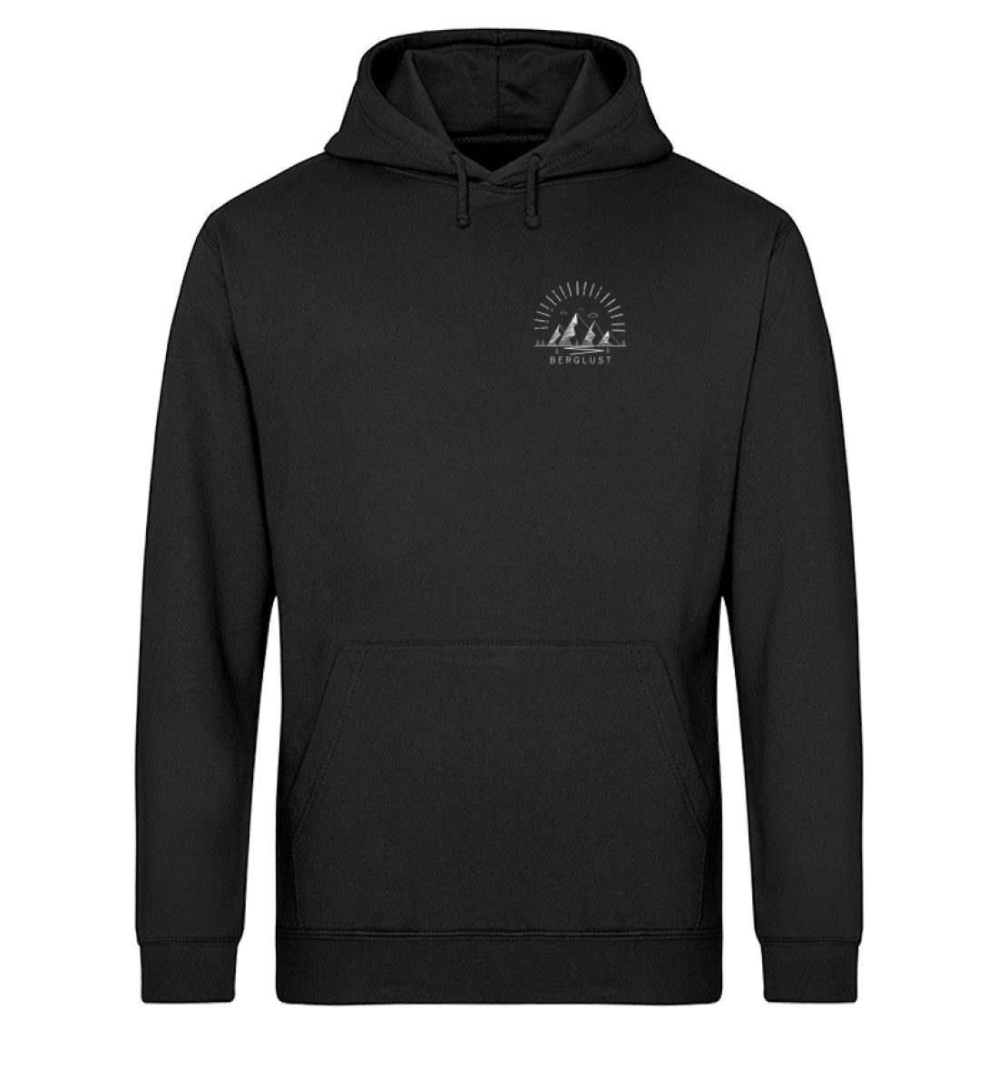 Logo - Unisex Organic Hoodie berge Schwarz