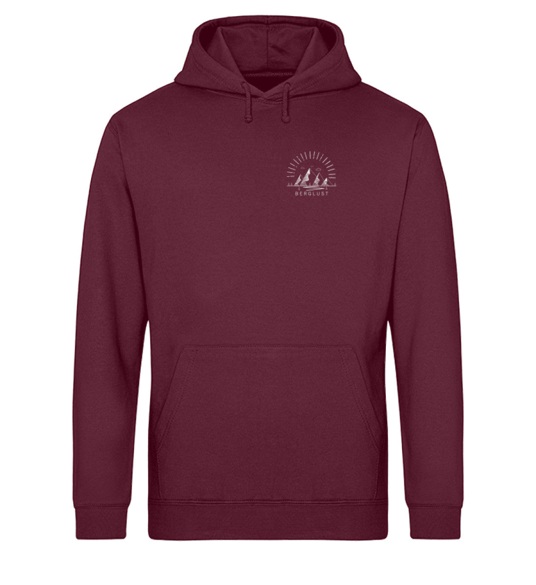 Logo - Unisex Organic Hoodie berge Weinrot