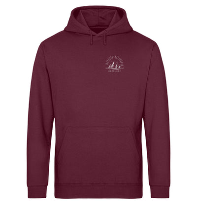 Logo - Unisex Organic Hoodie berge Weinrot