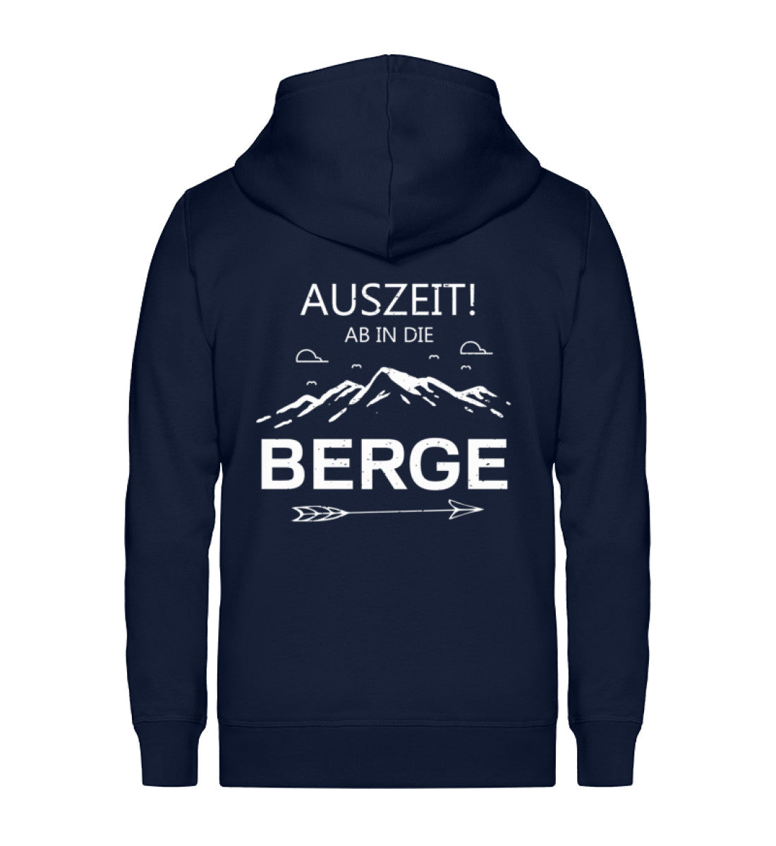 Auszeit ab in die Berge - Unisex Premium Organic Sweatjacke Navyblau