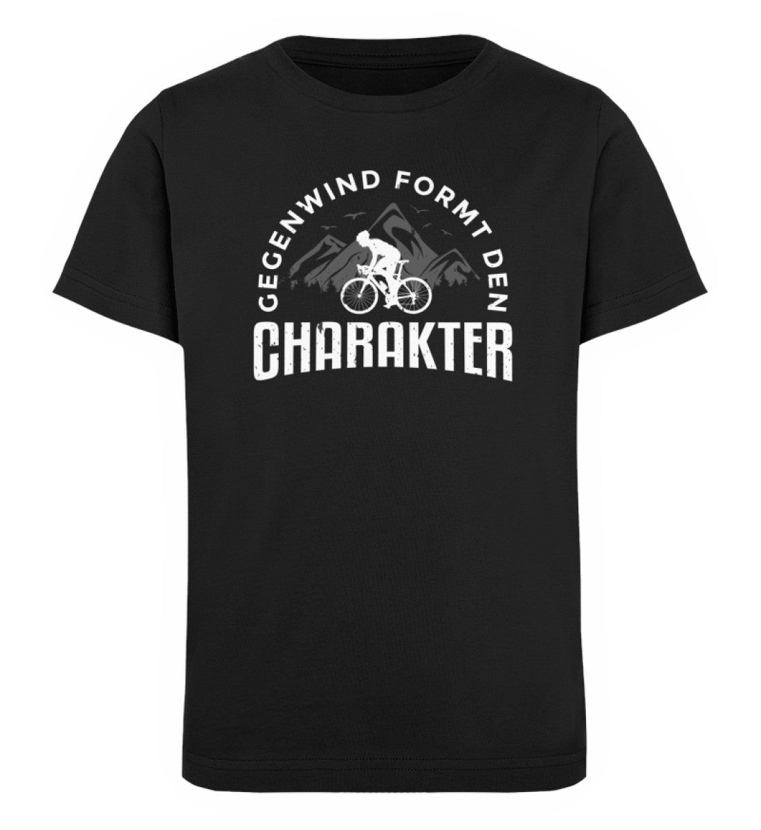 Gegenwind formt den Charakter - Kinder Premium Organic T-Shirt fahrrad mountainbike Schwarz