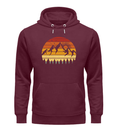 Berge Vintage - Unisex Premium Organic Hoodie berge Weinrot