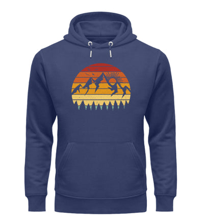 Berge Vintage - Unisex Premium Organic Hoodie berge Navyblau