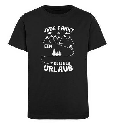 Jede Fahrt ein kleiner Urlaub - Kinder Premium Organic T-Shirt fahrrad mountainbike Schwarz