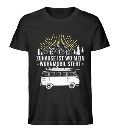 Zuhause ist wo mein Wohnmobil steht - Herren Organic T-Shirt camping Schwarz