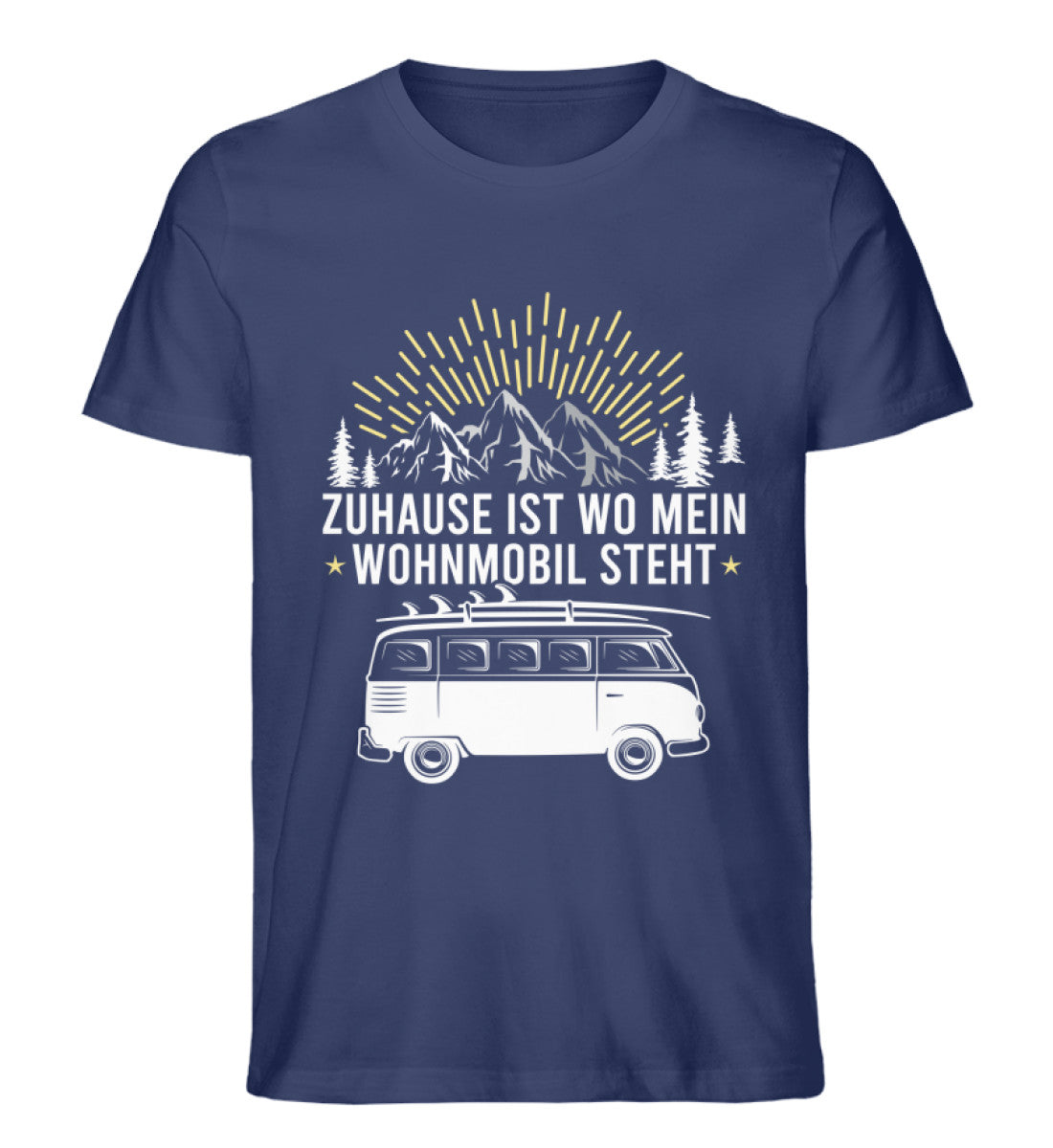 Zuhause ist wo mein Wohnmobil steht - Herren Organic T-Shirt camping Navyblau