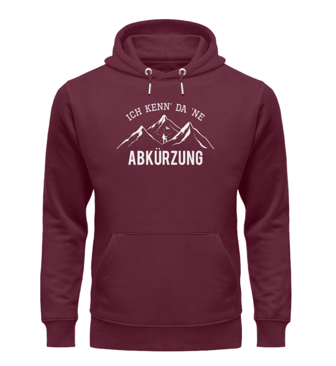 Ich kenne da ne Abkürzung - Unisex Premium Organic Hoodie berge wandern Weinrot