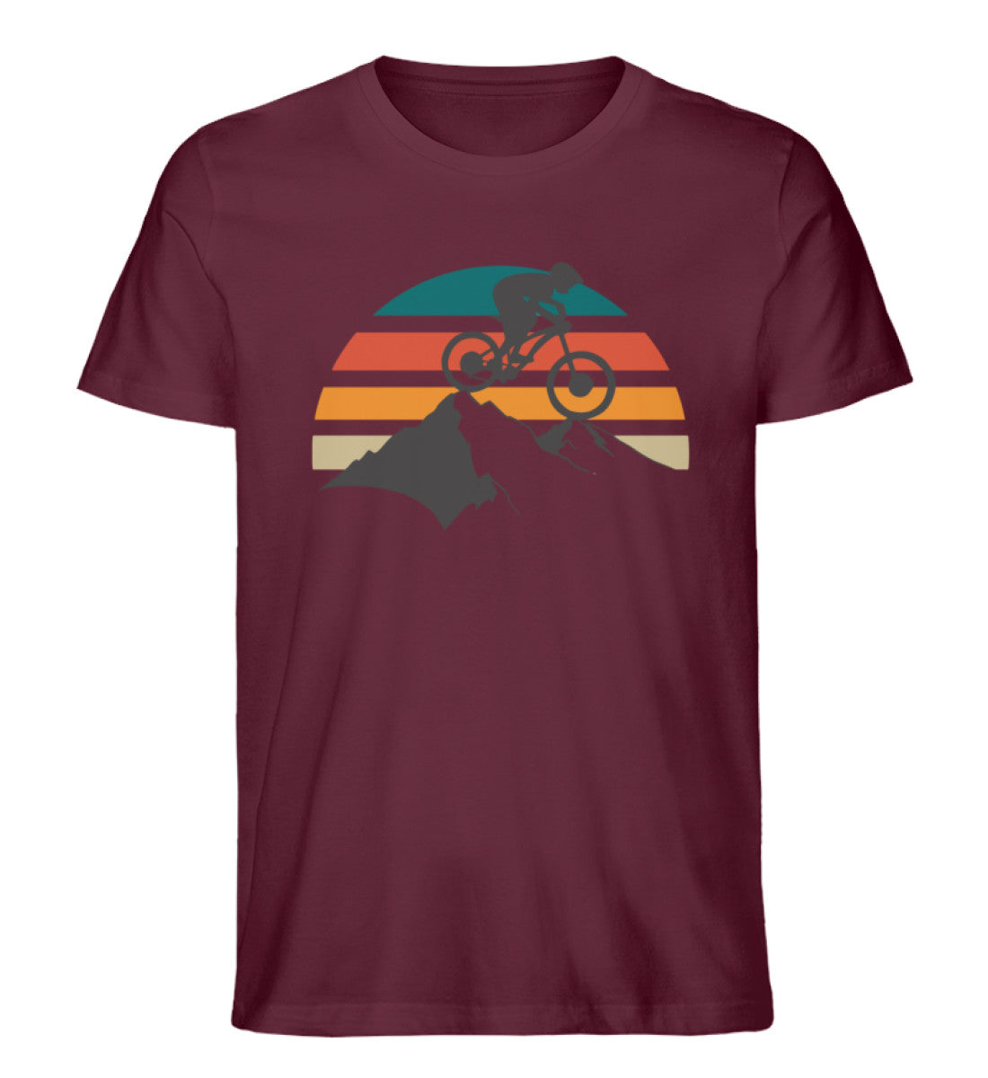 Mountainbike Vintage - Herren Premium Organic T-Shirt mountainbike Weinrot