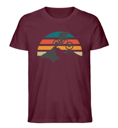 Mountainbike Vintage - Herren Premium Organic T-Shirt mountainbike Weinrot