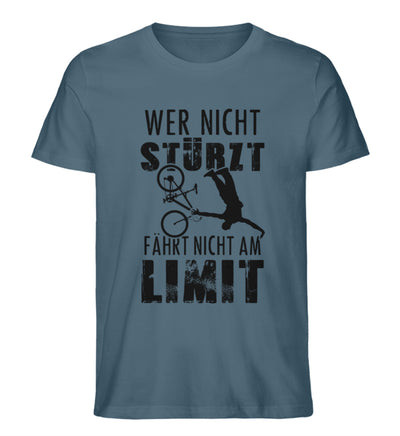 Wer nicht stürzt - fährt nicht am Limit - Herren Premium Organic T-Shirt Stargazer