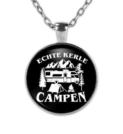 Echte Kerle campen - Halskette mit Anhänger camping Silber