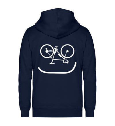 Fahrrad Emoji -Unisex Premium Organic Sweatjacke Navyblau