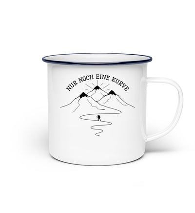 Nur noch eine Kurve - Emaille Tasse berge wandern