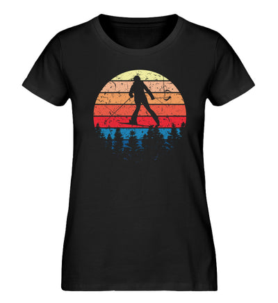 Skifahren Vintage - Damen Organic T-Shirt ski Schwarz