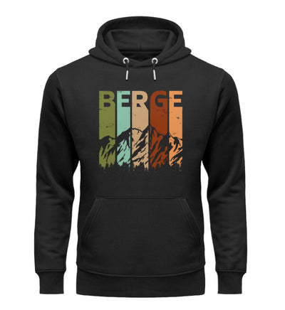 Berge - Vintage - Unisex Premium Organic Hoodie berge Schwarz