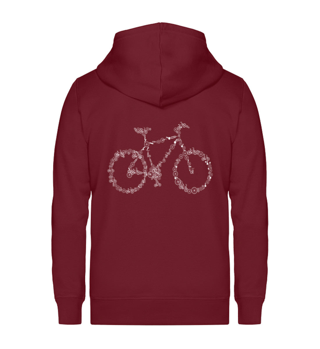 Fahrrad Kollektiv - Unisex Premium Organic Sweatjacke fahrrad mountainbike Weinrot