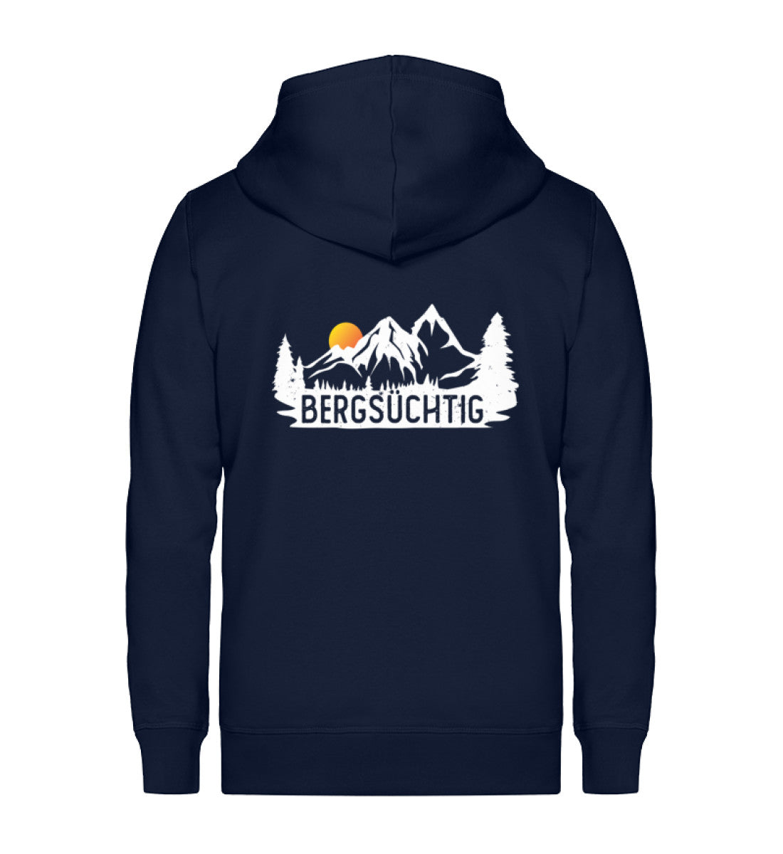 Bergsüchtig - Unisex Premium Organic Sweatjacke berge wandern Navyblau