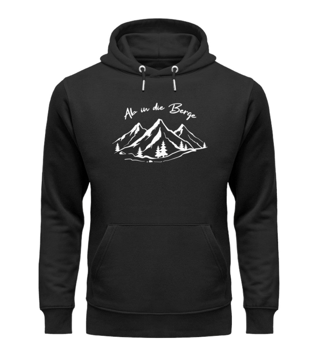 Ab in die Berge - Unisex Premium Organic Hoodie berge wandern Schwarz