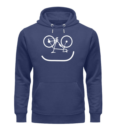 Fahrrad Emoji -Unisex Premium Organic Hoodie Navyblau