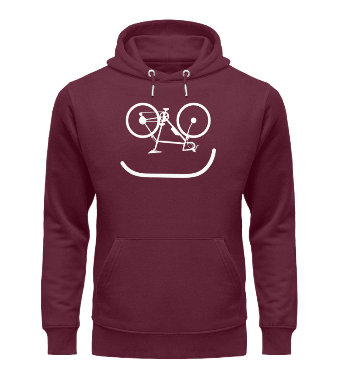 Fahrrad Emoji -Unisex Premium Organic Hoodie Weinrot