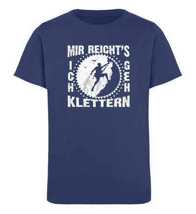 Mir reichts ich geh klettern - Kinder Premium Organic T-Shirt klettern Navyblau