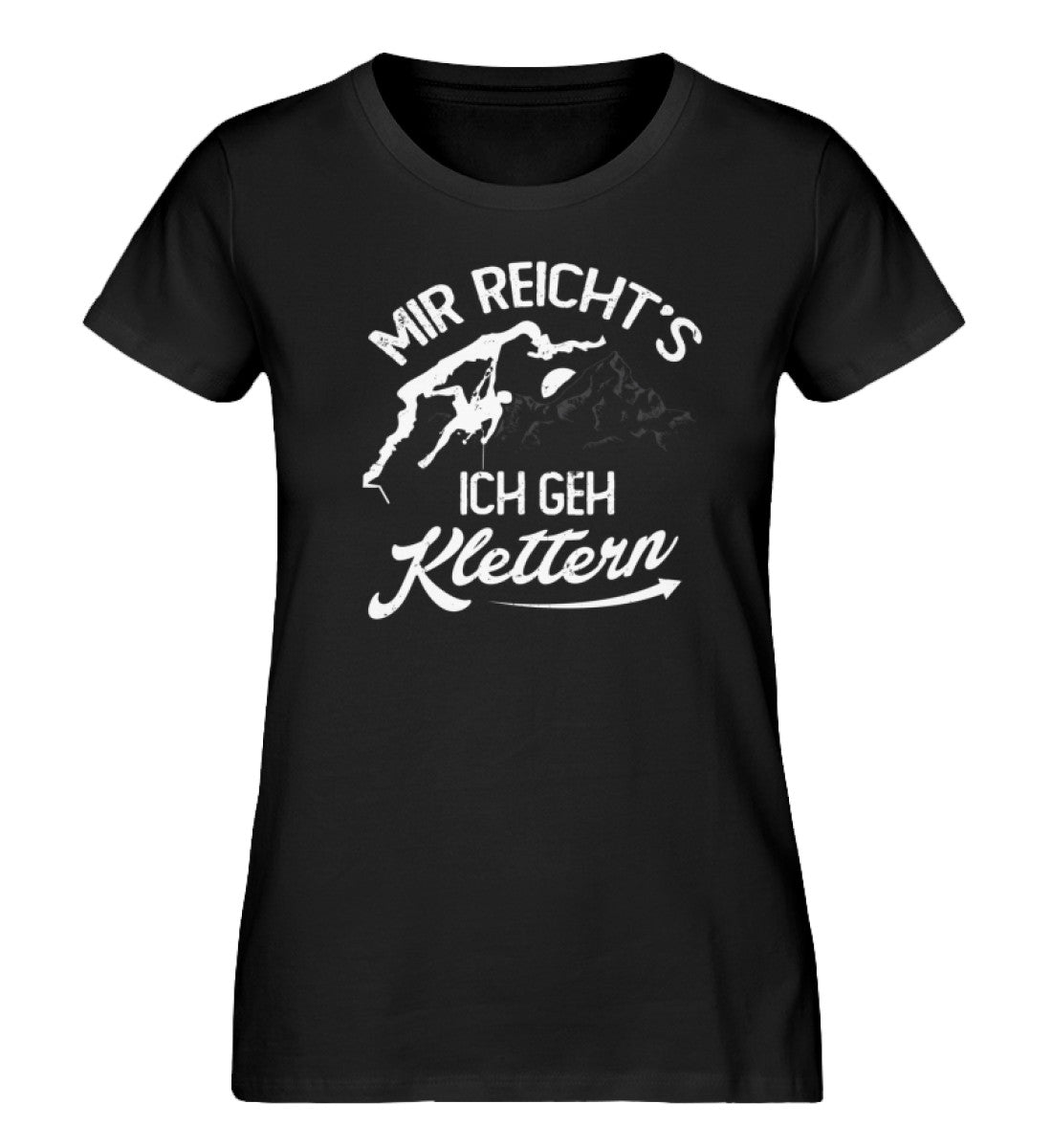 Mir reichts, ich geh Klettern - Damen Premium Organic T-Shirt klettern Schwarz