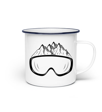 Wintersporteln - Emaille Tasse ski