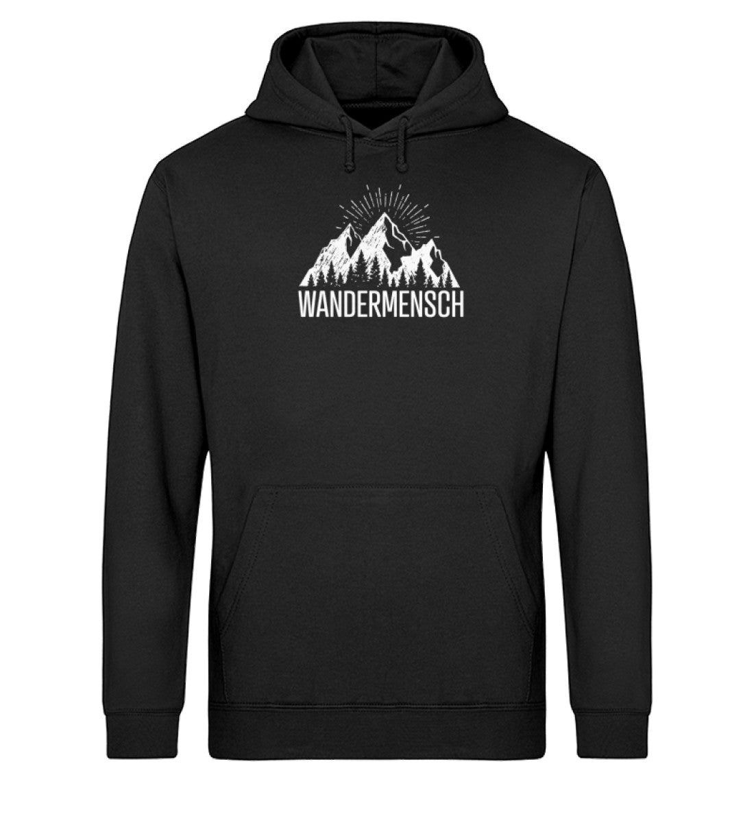 Der Wandermensch - Unisex Organic Hoodie berge wandern Schwarz