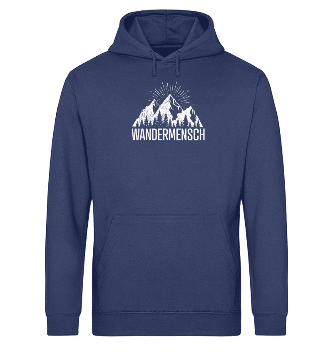 Der Wandermensch - Unisex Organic Hoodie berge wandern Navyblau