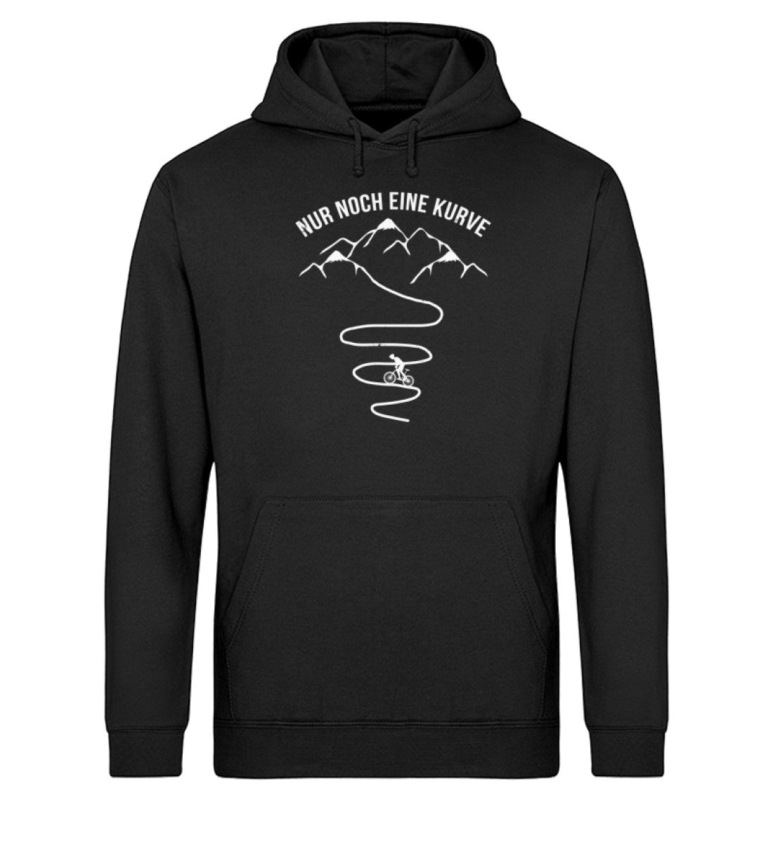 Nur noch eine Kurve und Radfahrer - Unisex Organic Hoodie fahrrad mountainbike Schwarz