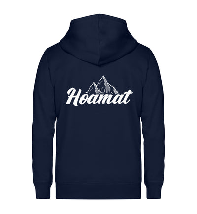 Hoamat - Unisex Premium Organic Sweatjacke berge Navyblau