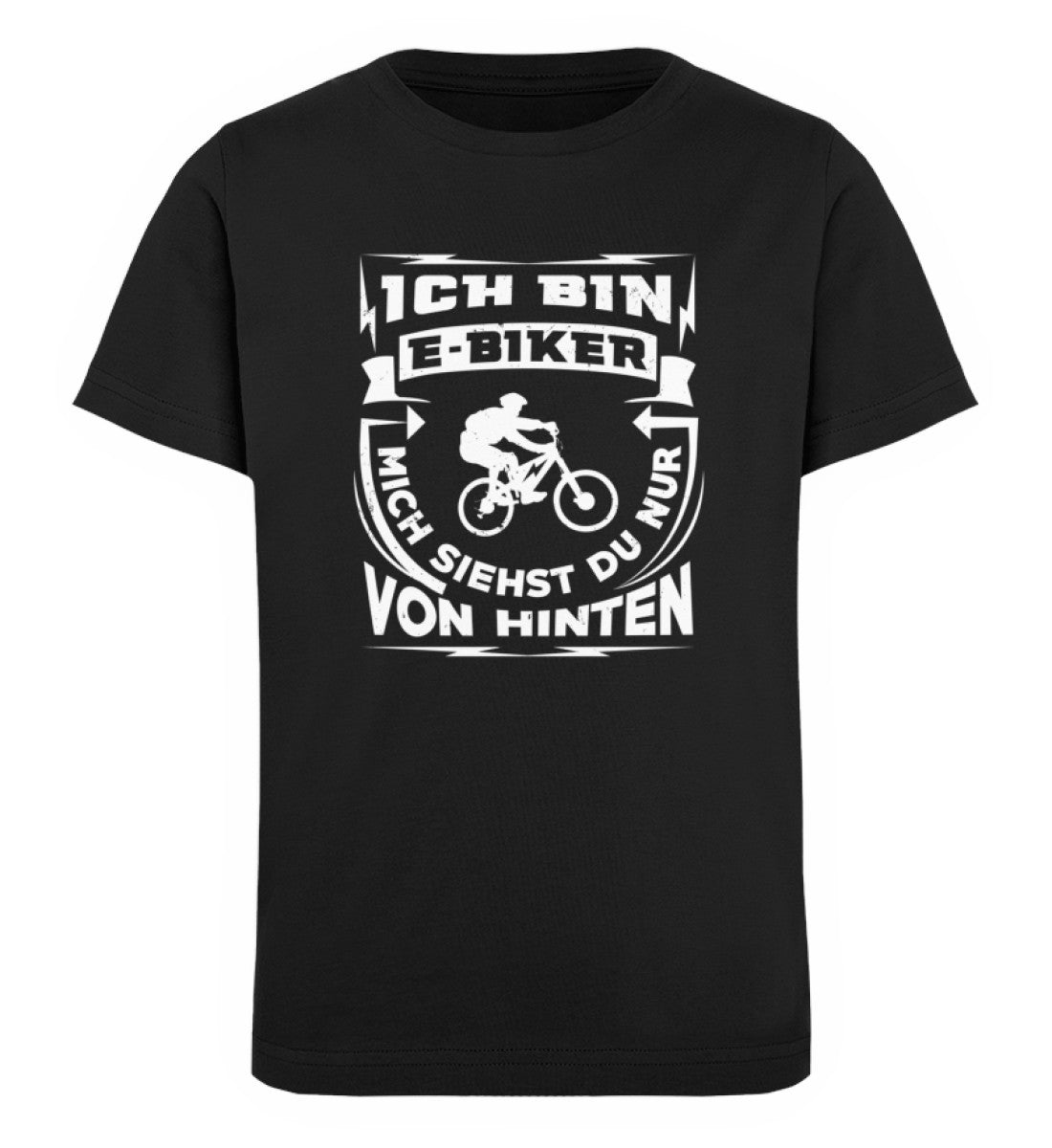 Bin ein E-BIker - Siehst mich von hinten - Kinder Premium Organic T-Shirt e-bike Schwarz