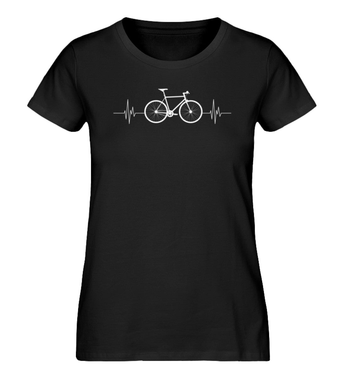 Fahrrad Herzschlag - Damen Premium Organic T-Shirt fahrrad mountainbike Schwarz