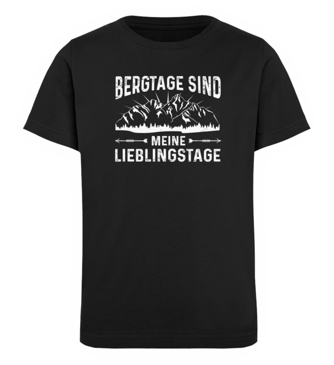 Bergtage - Lieblingstage - Kinder Premium Organic T-Shirt berge wandern Schwarz