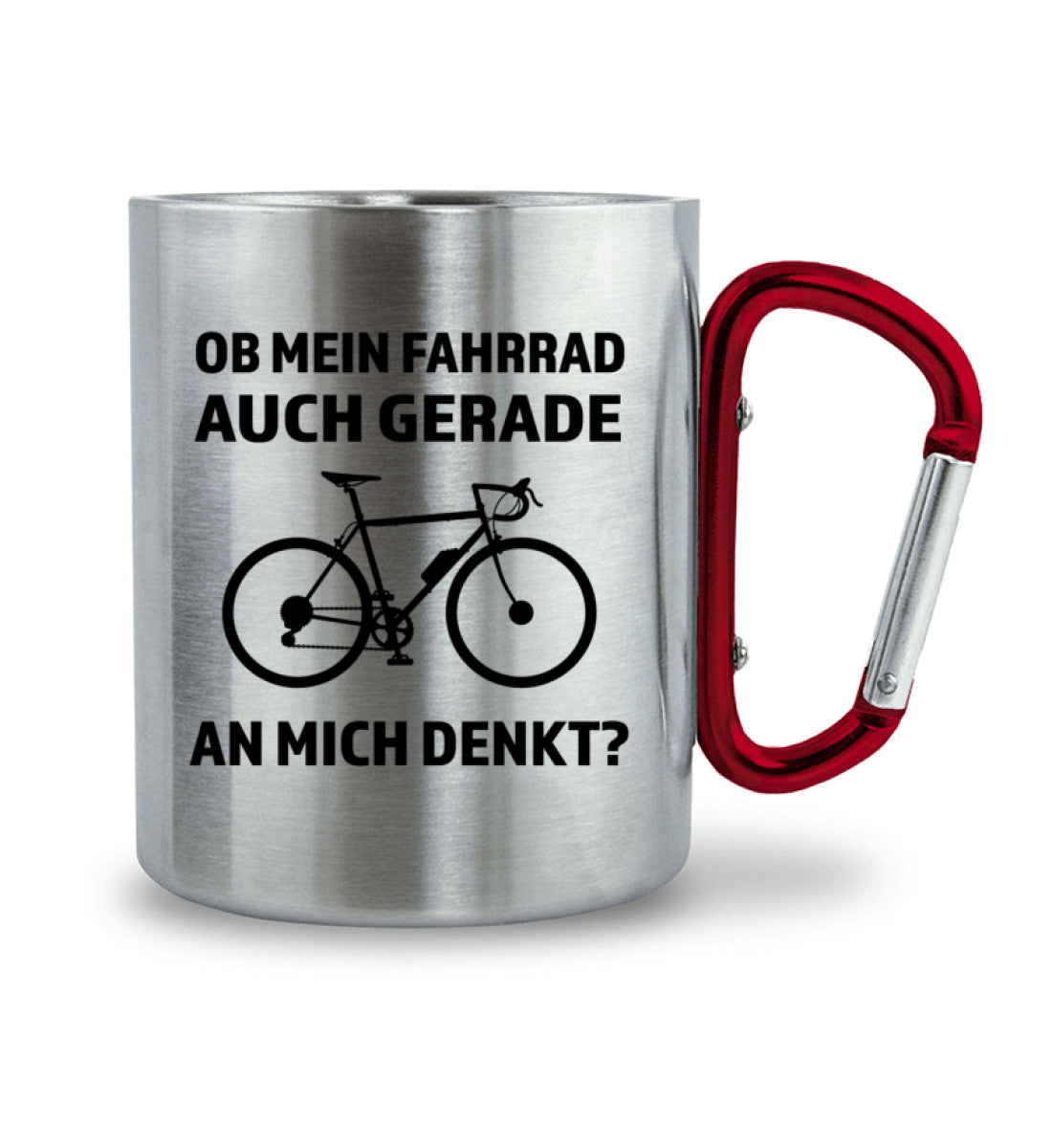 Ob mein Fahrrad gerade an mich denkt- Karabiner Tasse fahrrad 330ml