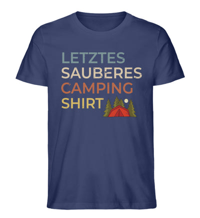 Letztes sauberes Camping Shirt - Herren Organic T-Shirt' camping Navyblau