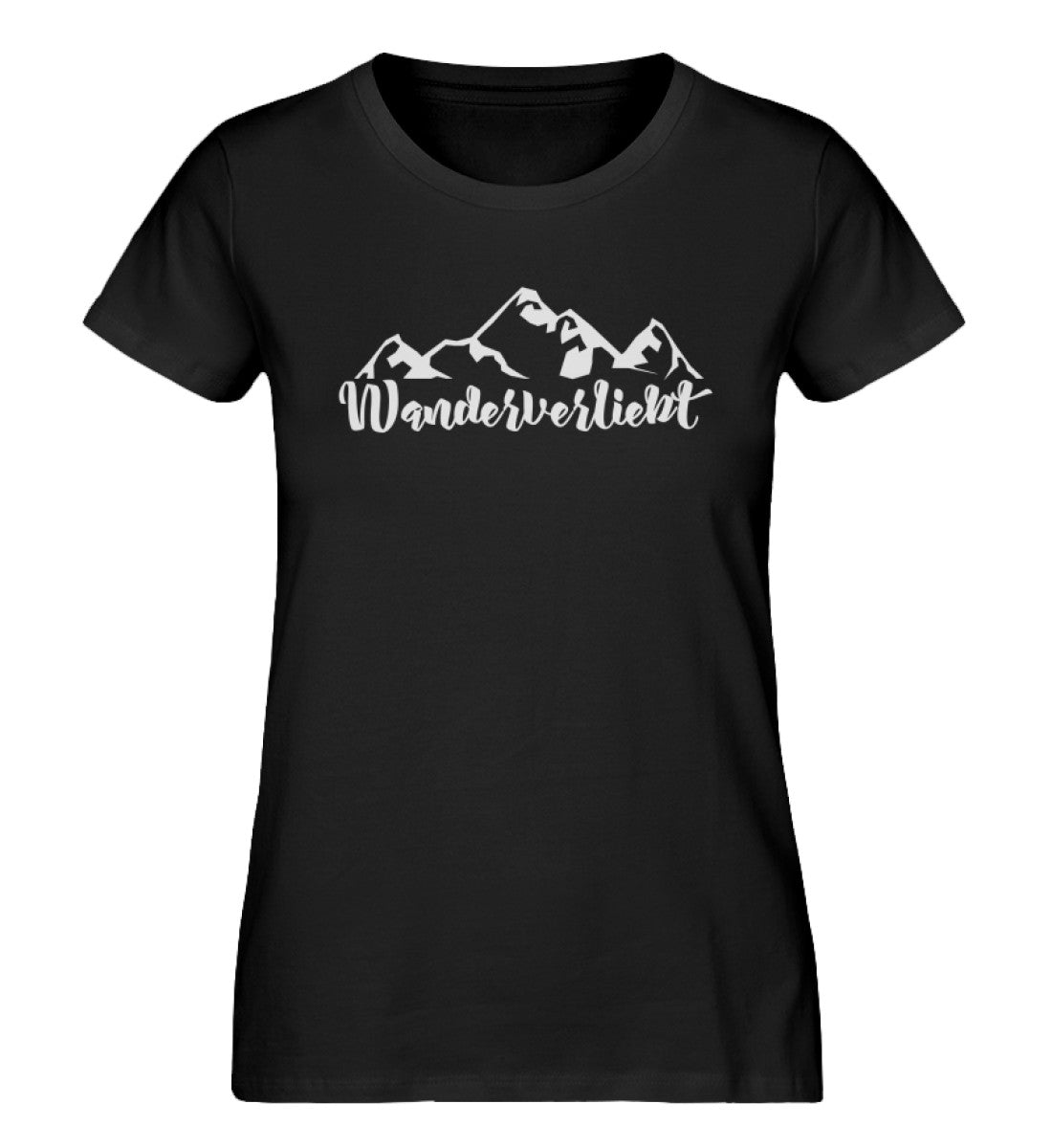 Wanderverliebt - Damen Organic T-Shirt wandern Schwarz