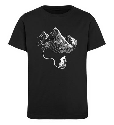 Bergbiker - Kinder Premium Organic T-Shirt mountainbike Schwarz