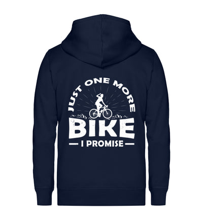 Just one more bike, i promise - Unisex Premium Organic Sweatjacke fahrrad Navyblau