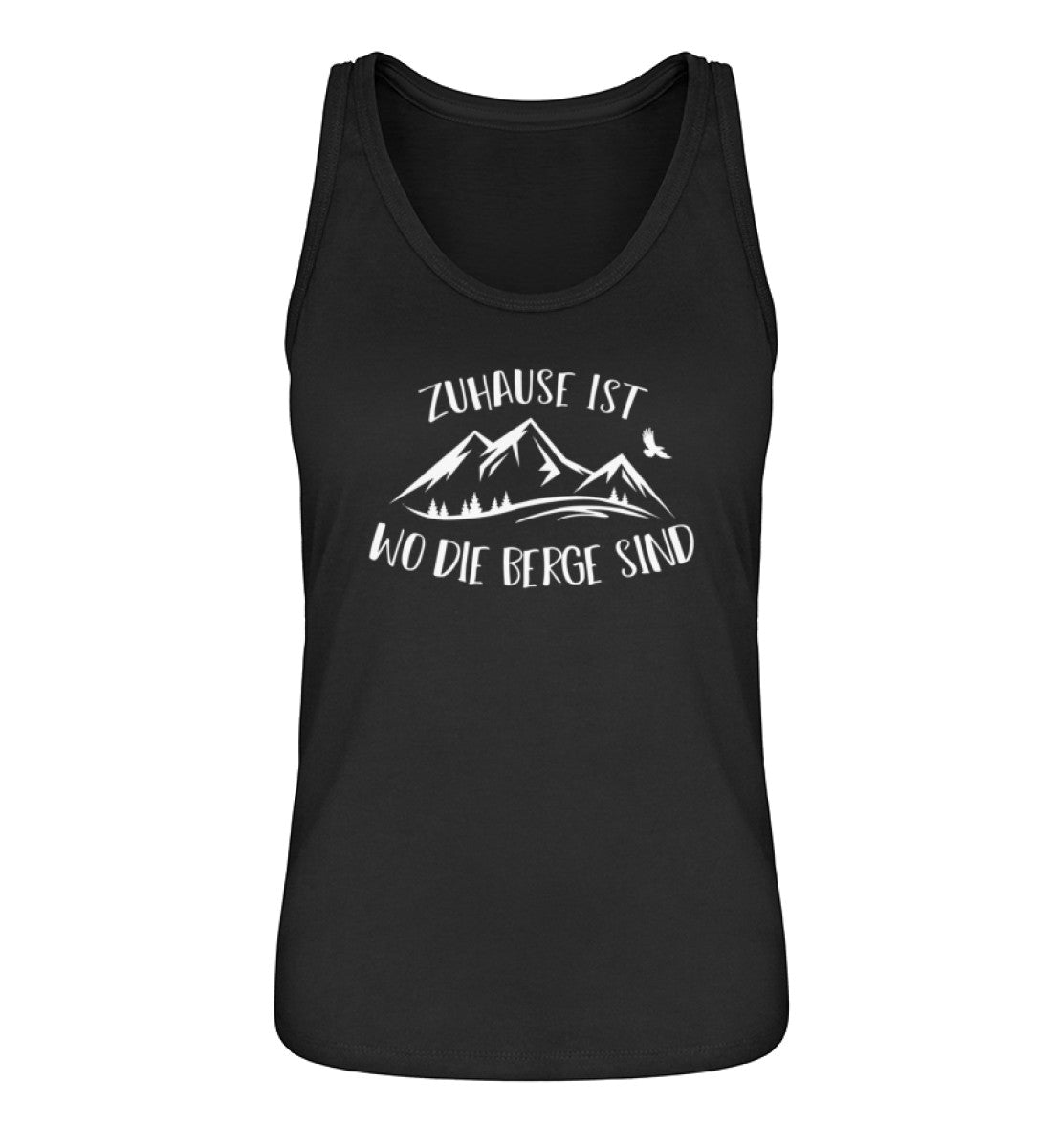 Zuhause ist wo die Berge sind - Damen Organic Tanktop Schwarz