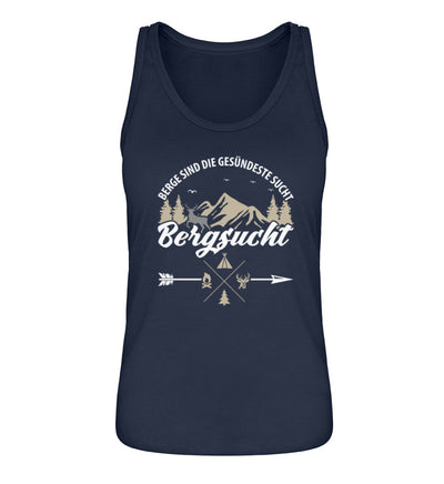 Bergsucht - Damen Organic Tanktop berge klettern Navyblau