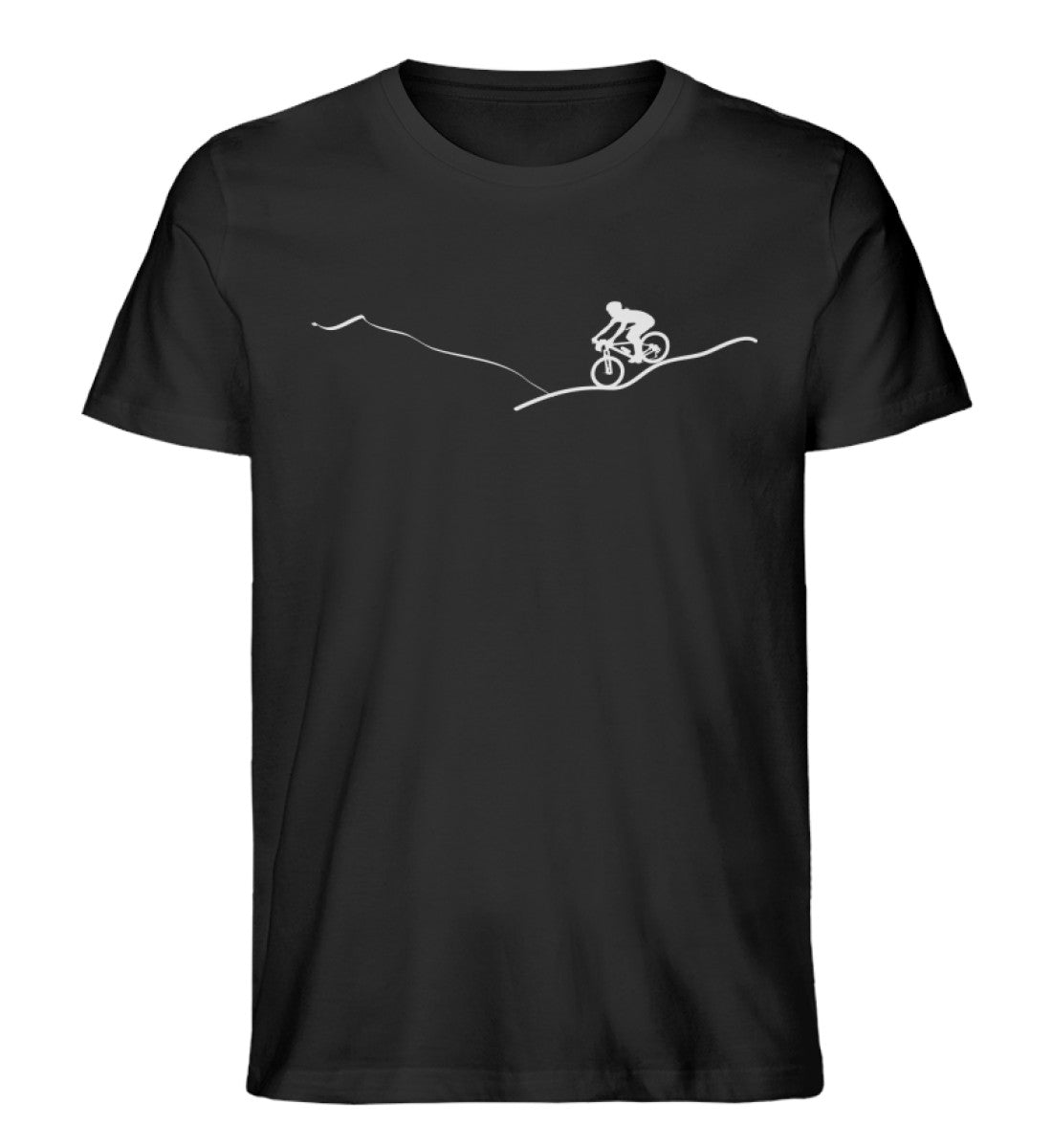 Mountainbiken am Hügel - Herren Organic T-Shirt mountainbike Schwarz