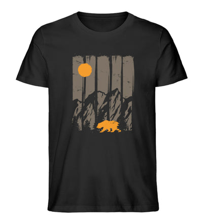 Berge, Mond und Bär - Herren Organic T-Shirt berge camping Schwarz