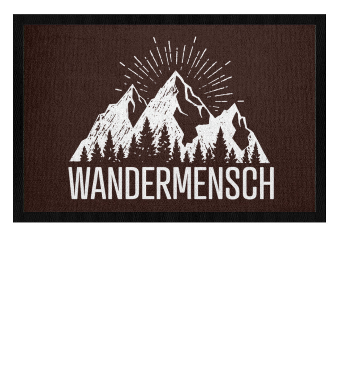 Der Wandermensch - Fußmatte mit Gummirand berge wandern Braun