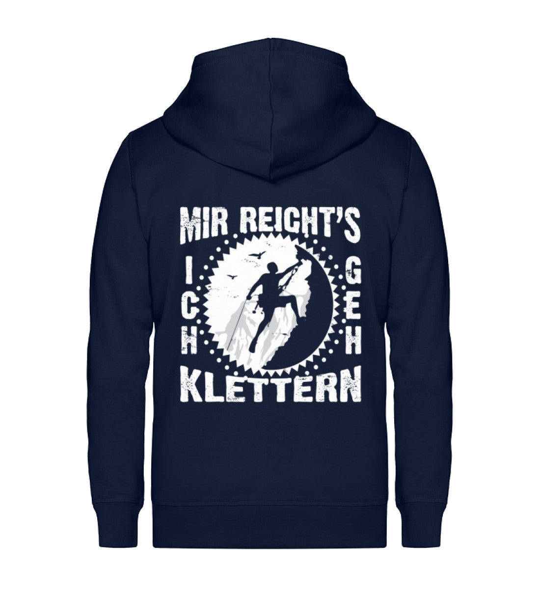 Mir reichts ich geh klettern - Unisex Premium Organic Sweatjacke klettern Navyblau