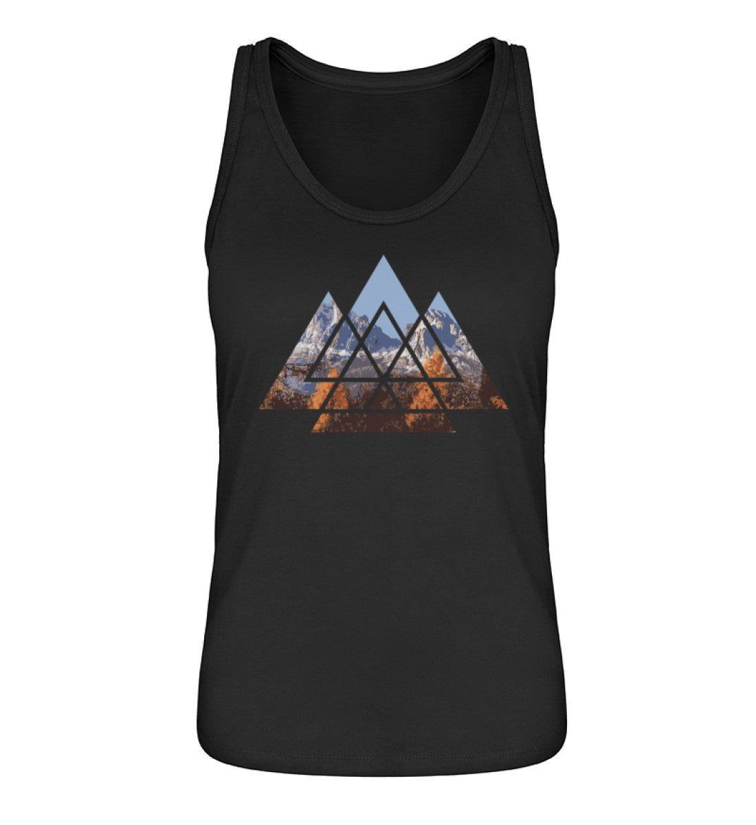 Berge Abstrakt - Damen Organic Tanktop berge wandern Schwarz